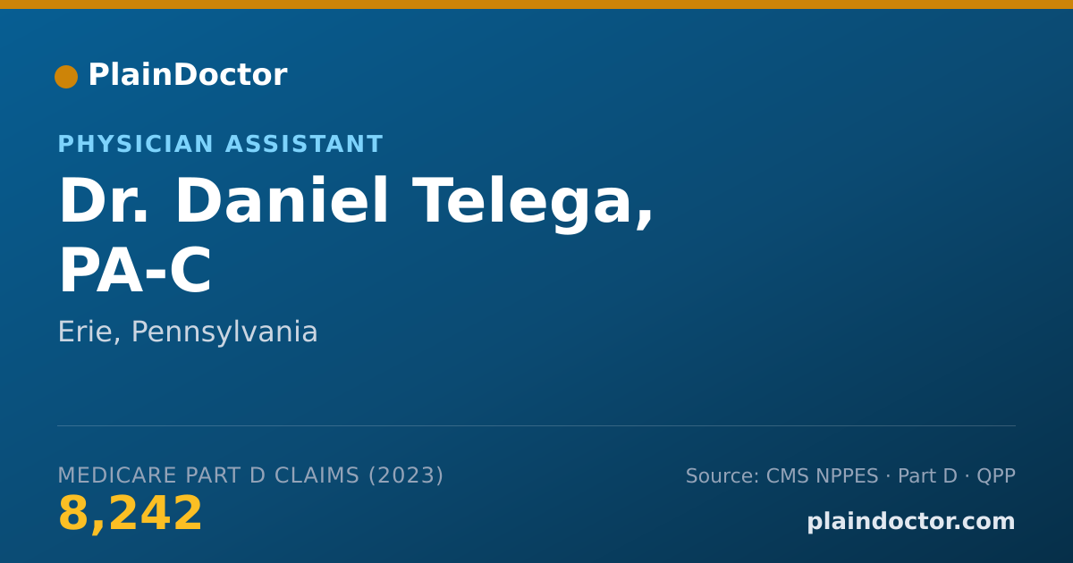 Shareable card for Daniel Telega, PA-C - Physician Assistant, Erie, PA