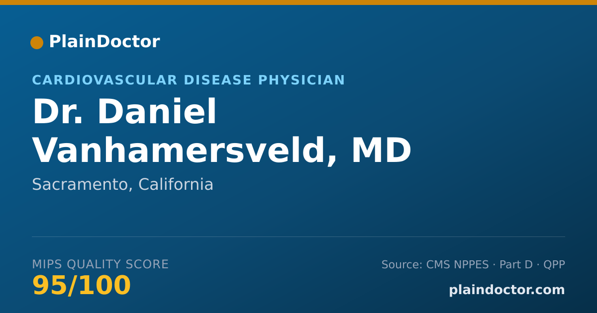 Shareable card for Daniel Vanhamersveld, MD - Cardiovascular Disease Physician, Sacramento, CA
