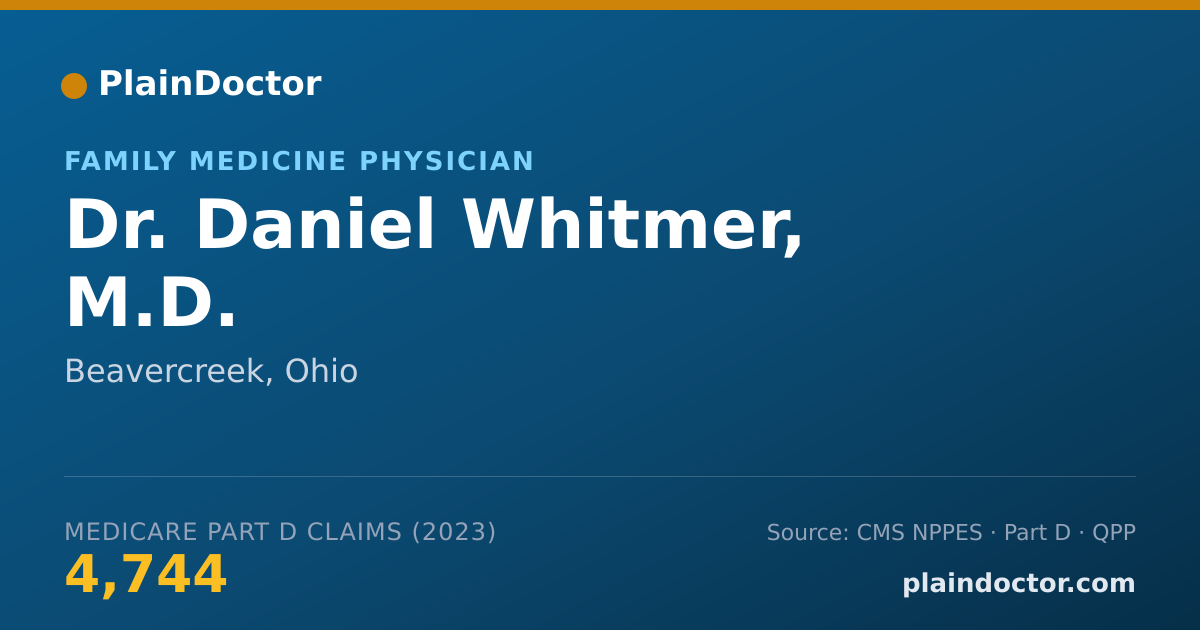 Shareable card for Daniel Whitmer, M.D. - Family Medicine Physician, Beavercreek, OH