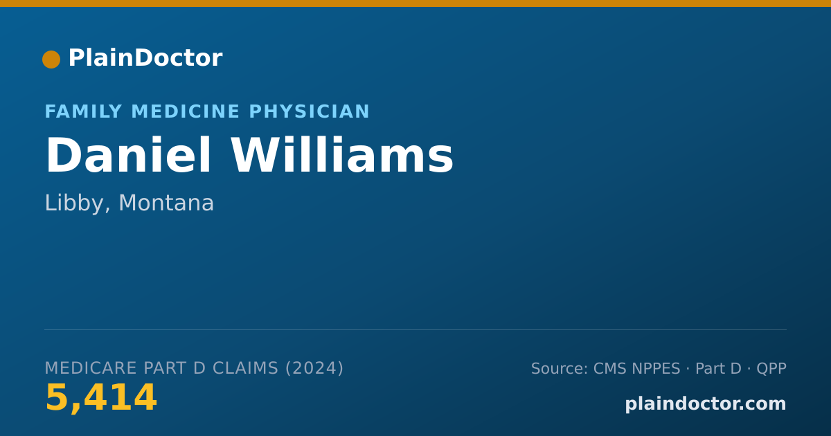 Shareable card for Daniel Williams - Family Medicine Physician, Libby, MT