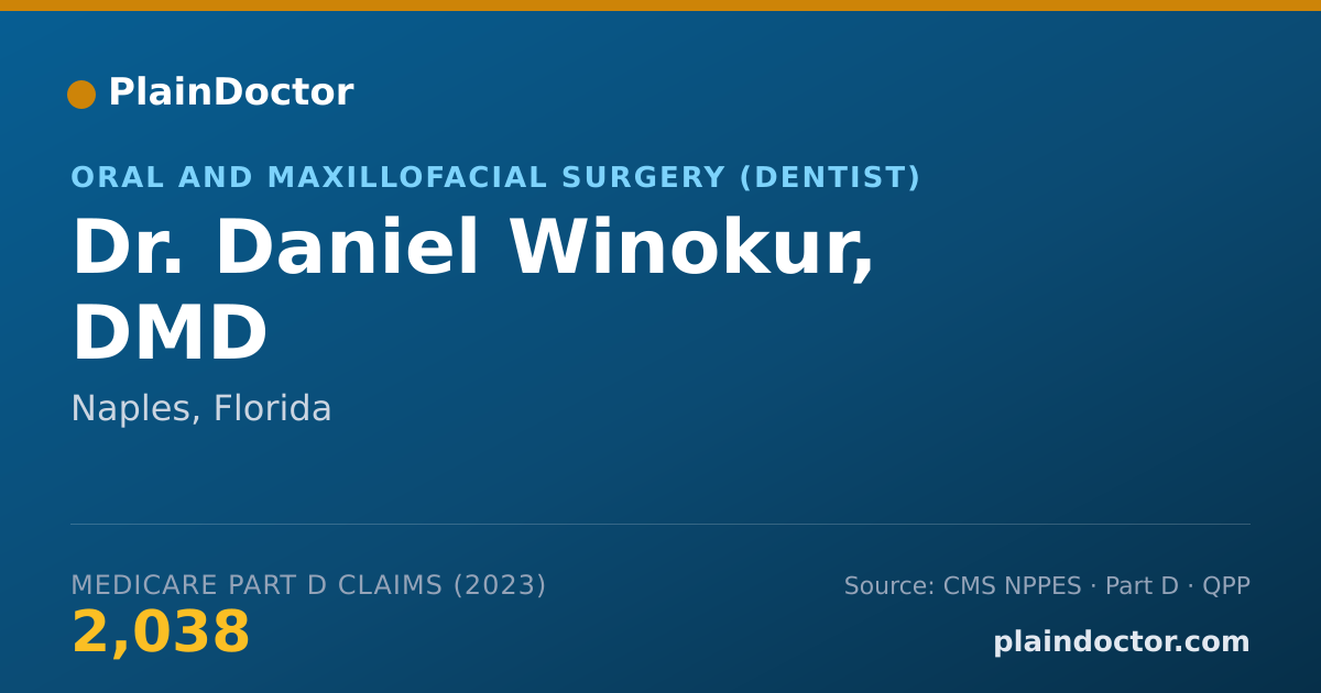 Shareable card for Daniel Winokur, DMD - Oral and Maxillofacial Surgery (Dentist), Naples, FL