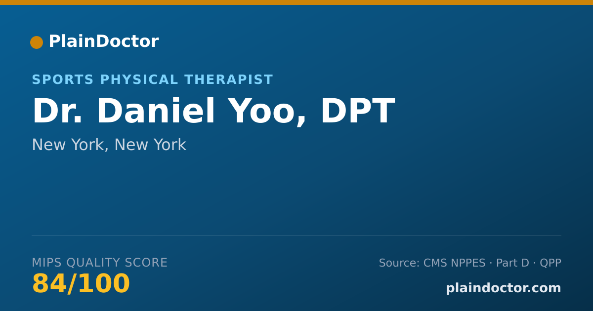 Shareable card for Daniel Yoo, DPT - Sports Physical Therapist, New York, NY