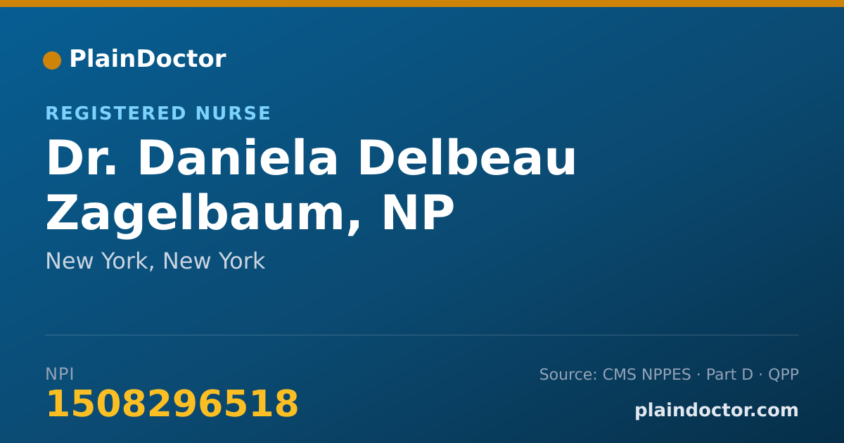 Shareable card for Daniela Delbeau Zagelbaum, NP - Registered Nurse, New York, NY