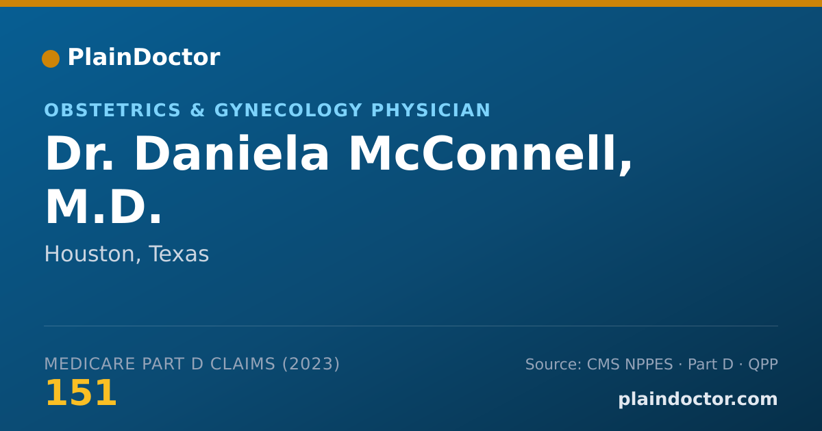 Shareable card for Daniela McConnell, M.D. - Obstetrics & Gynecology Physician, Houston, TX