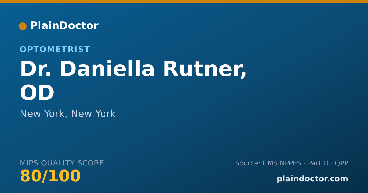 Shareable card for Daniella Rutner, OD - Optometrist, New York, NY