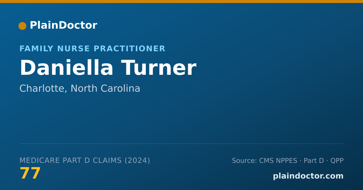 Shareable card for Daniella Turner - Infusion Therapy Registered Nurse, Charlotte, NC