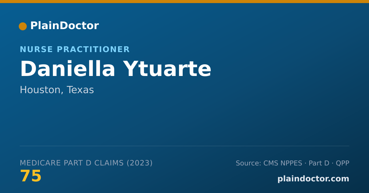 Shareable card for Daniella Ytuarte - Nurse Practitioner, Houston, TX