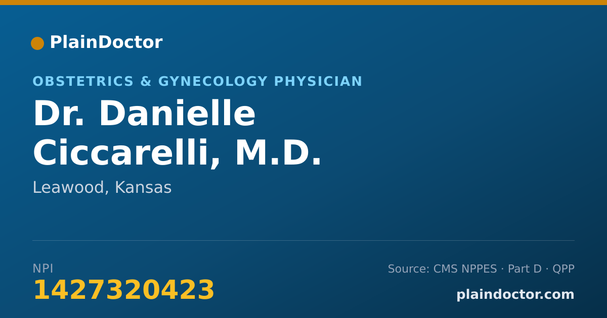 Shareable card for Danielle Ciccarelli, M.D. - Obstetrics & Gynecology Physician, Leawood, KS