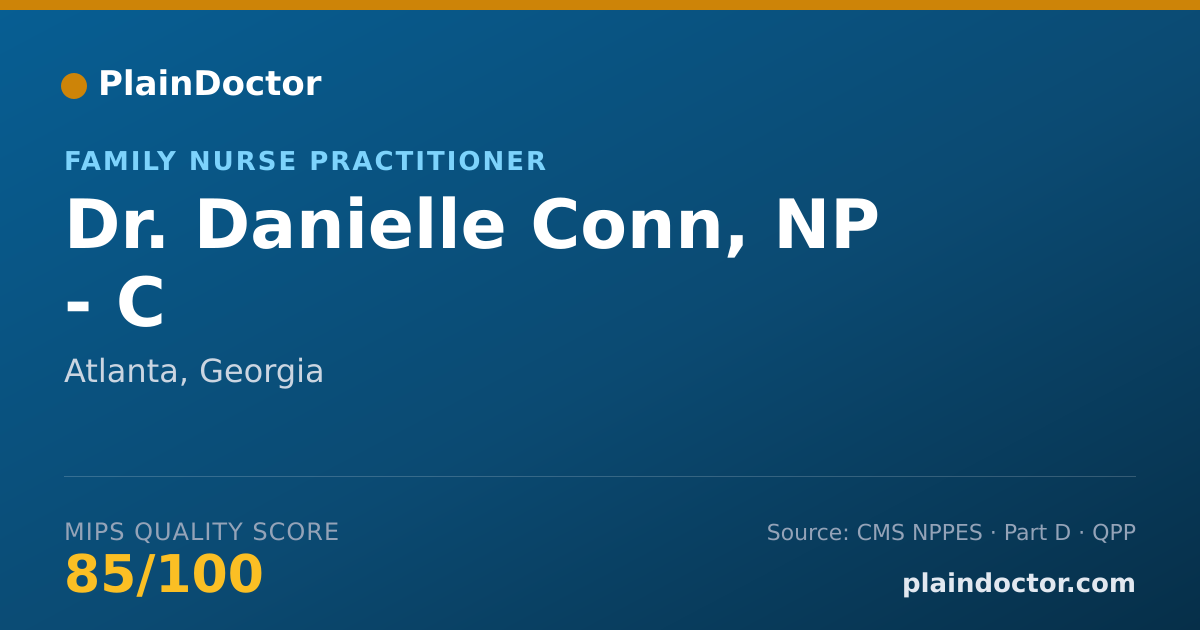 Shareable card for Danielle Conn, NP - C - Family Nurse Practitioner, Atlanta, GA