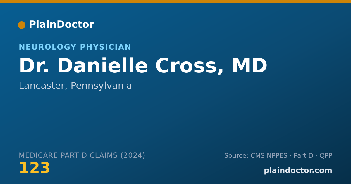 Shareable card for Danielle Cross, MD - Neurology Physician, Lancaster, PA