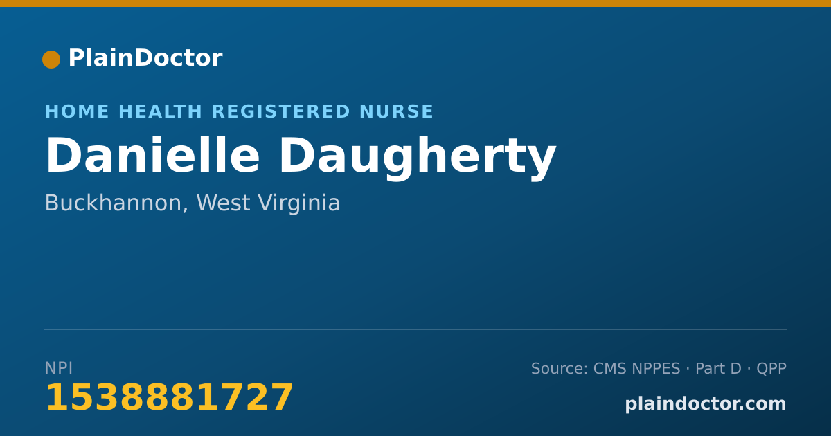 Shareable card for Danielle Daugherty - Home Health Registered Nurse, Buckhannon, WV