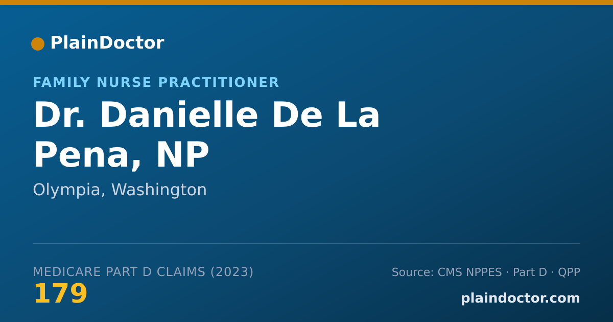 Shareable card for Danielle De La Pena, NP - Family Nurse Practitioner, Olympia, WA