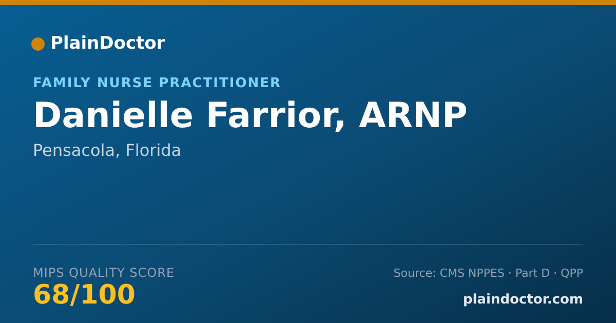 Shareable card for Danielle Farrior, ARNP - Family Nurse Practitioner, Pensacola, FL