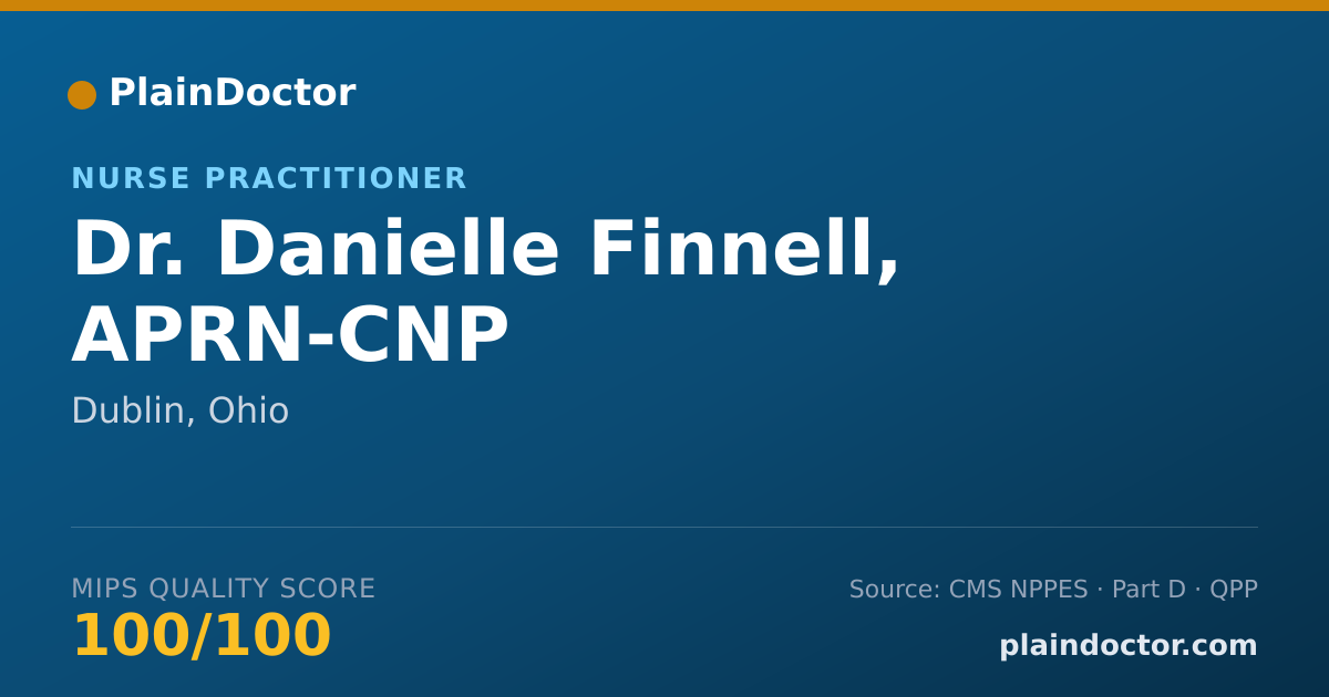 Shareable card for Danielle Finnell, APRN-CNP - Nurse Practitioner, Dublin, OH