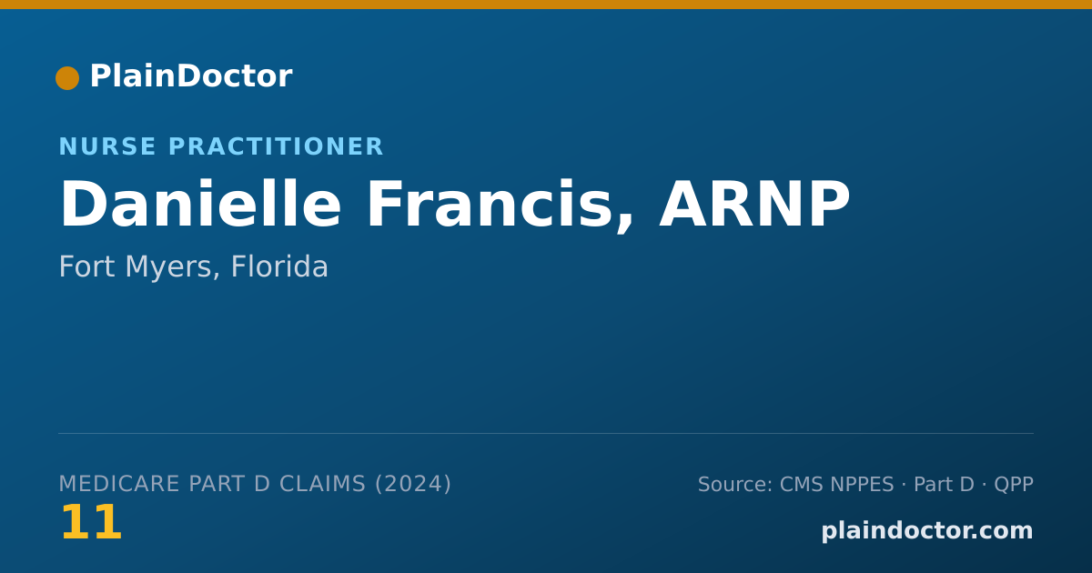 Shareable card for Danielle Francis, ARNP - Nurse Practitioner, Fort Myers, FL