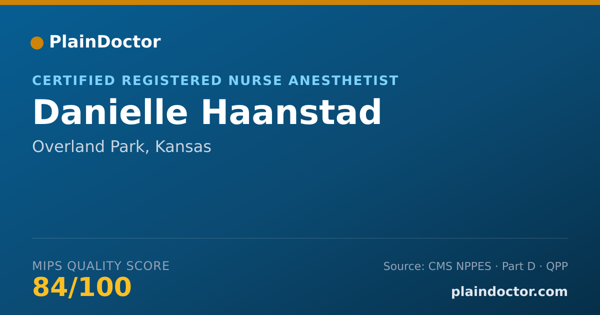 Shareable card for Danielle Haanstad - Certified Registered Nurse Anesthetist, Overland Park, KS