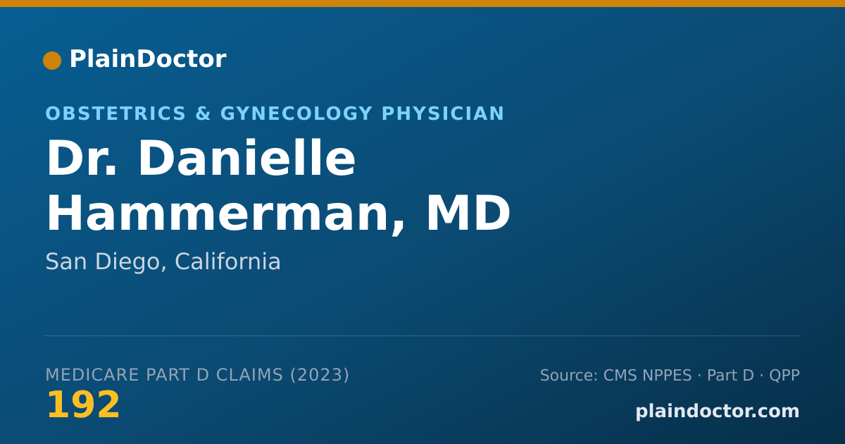 Shareable card for Danielle Hammerman, MD - Obstetrics & Gynecology Physician, San Diego, CA