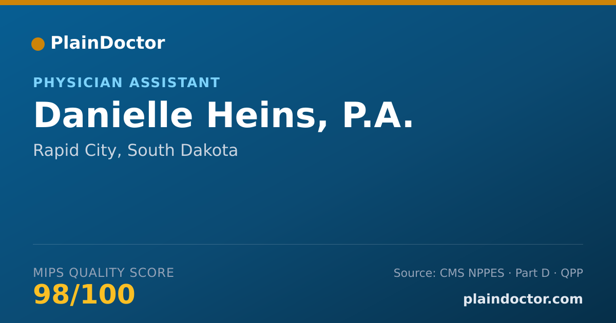Shareable card for Danielle Heins, P.A. - Physician Assistant, Rapid City, SD