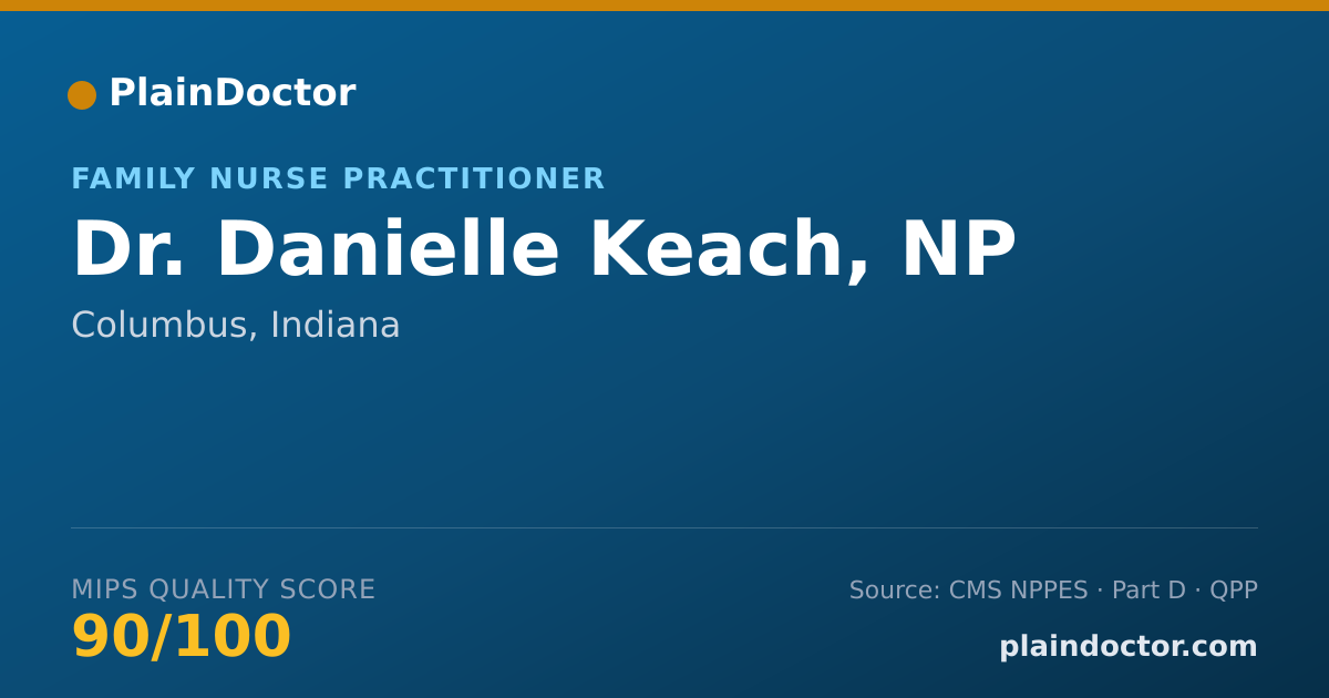 Shareable card for Danielle Keach, NP - Family Nurse Practitioner, Columbus, IN
