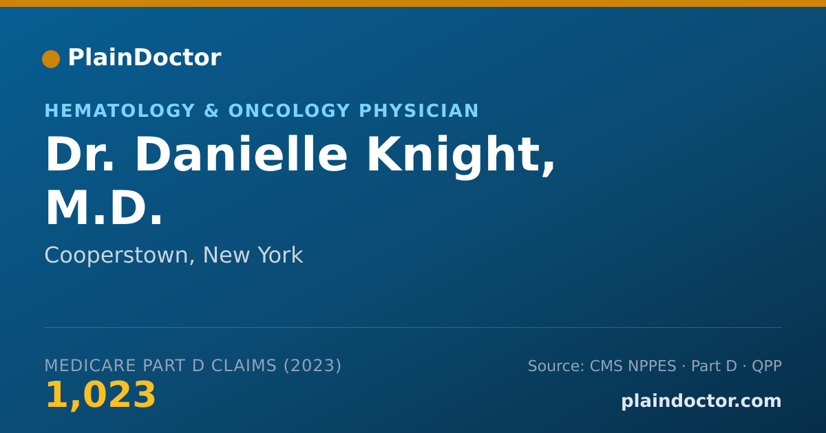 Shareable card for Danielle Knight, M.D. - Hematology & Oncology Physician, Cooperstown, NY