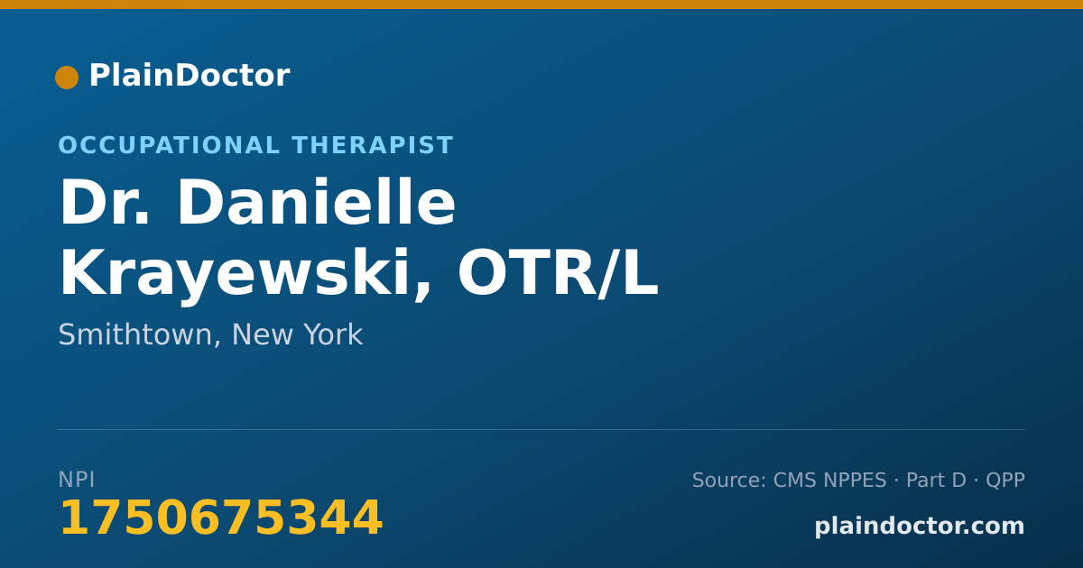 Shareable card for Danielle Krayewski, OTR/L - Occupational Therapist, Smithtown, NY