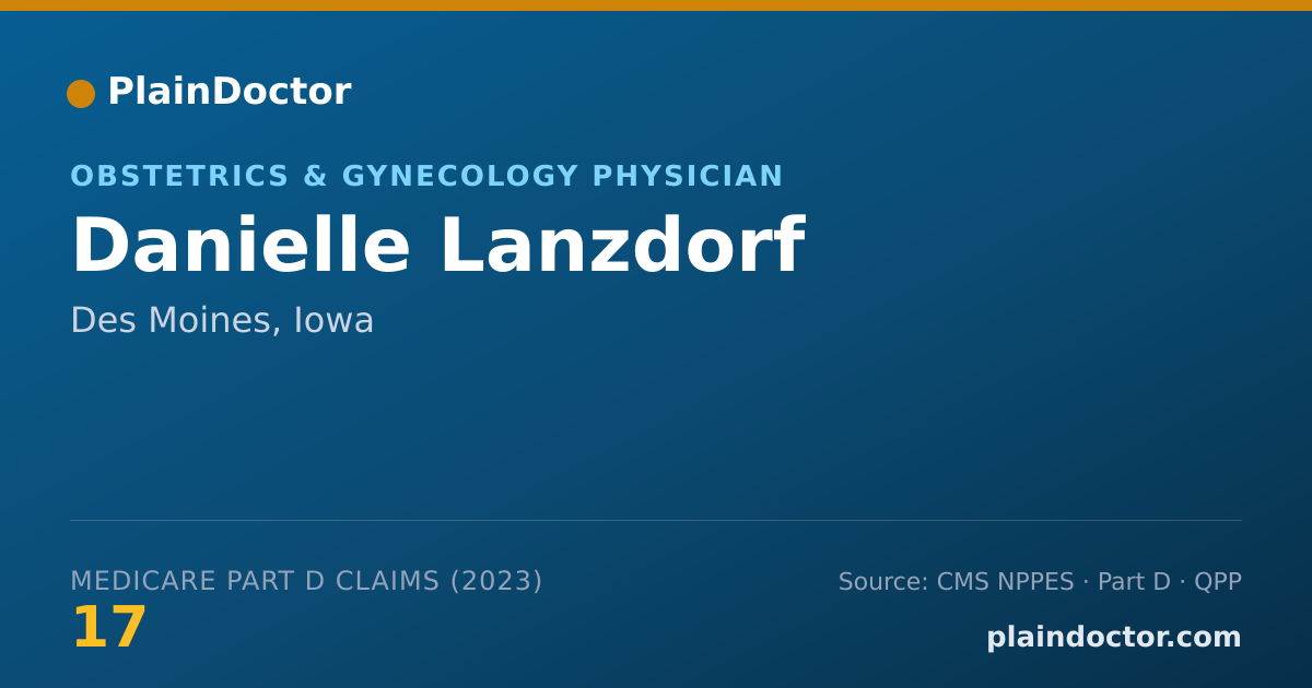 Shareable card for Danielle Lanzdorf - Obstetrics & Gynecology Physician, Des Moines, IA