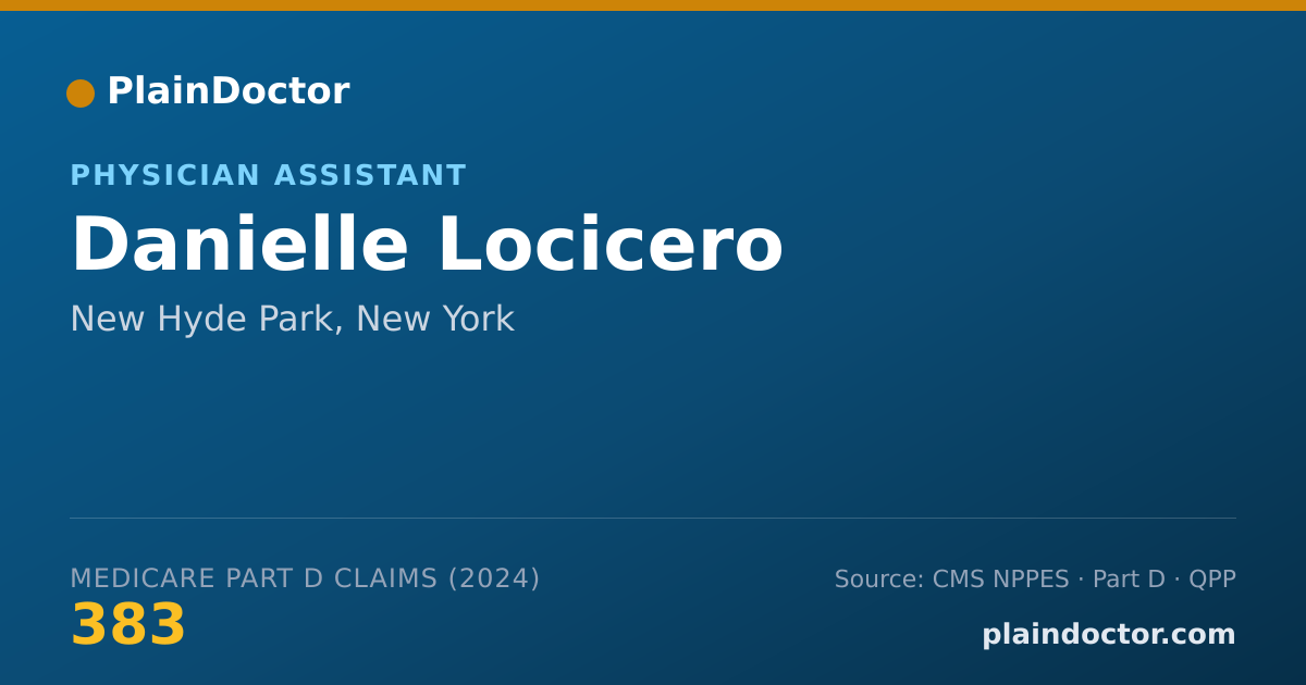 Shareable card for Danielle Locicero - Physician Assistant, New Hyde Park, NY
