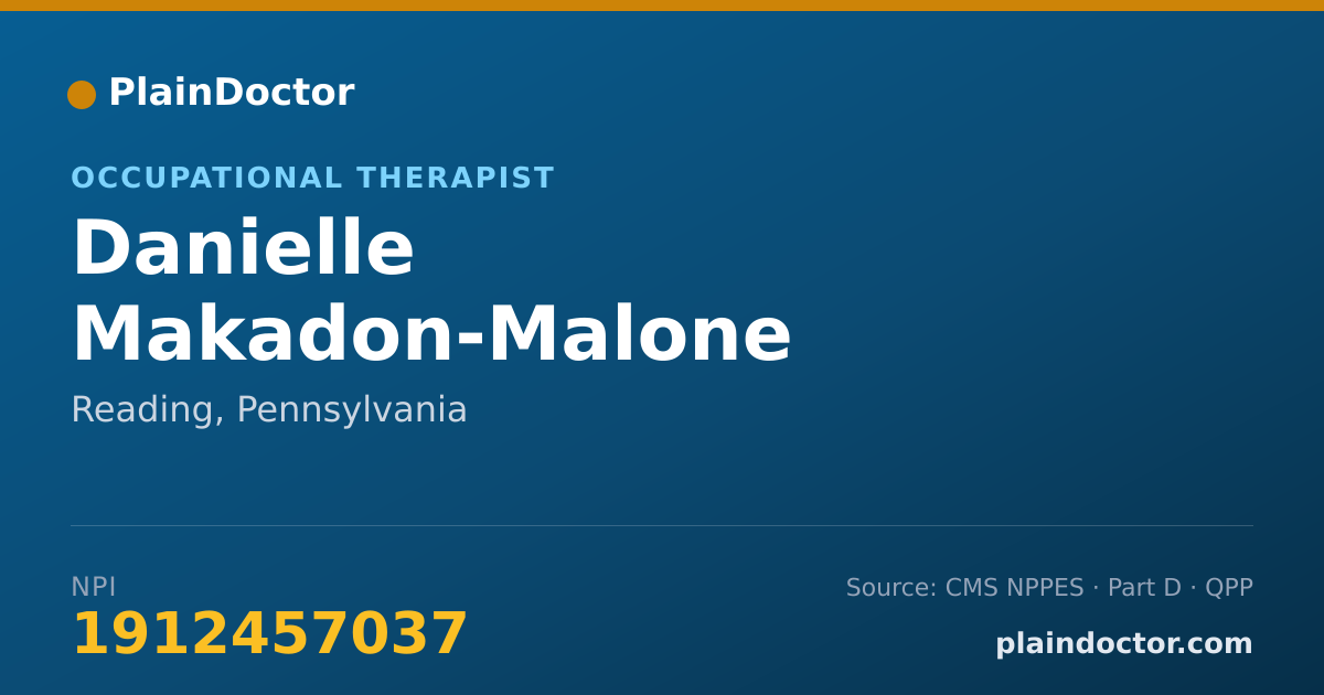 Shareable card for Danielle Makadon-Malone - Occupational Therapist, Reading, PA
