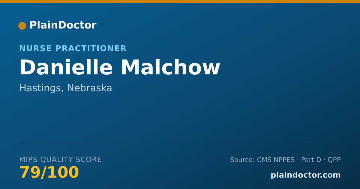Shareable card for Danielle Malchow - Nurse Practitioner, Hastings, NE