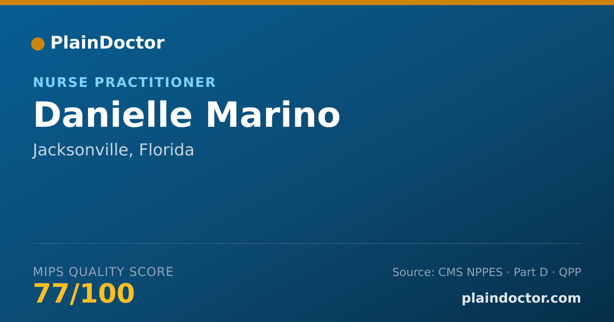 Shareable card for Danielle Marino - Nurse Practitioner, Jacksonville, FL