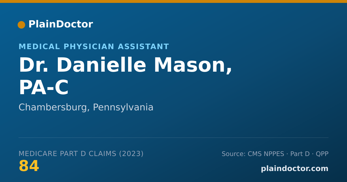 Shareable card for Danielle Mason, PA-C - Medical Physician Assistant, Chambersburg, PA
