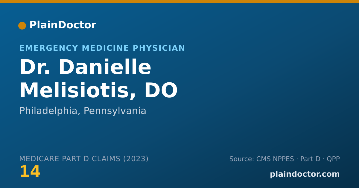 Shareable card for Danielle Melisiotis, DO - Emergency Medicine Physician, Philadelphia, PA