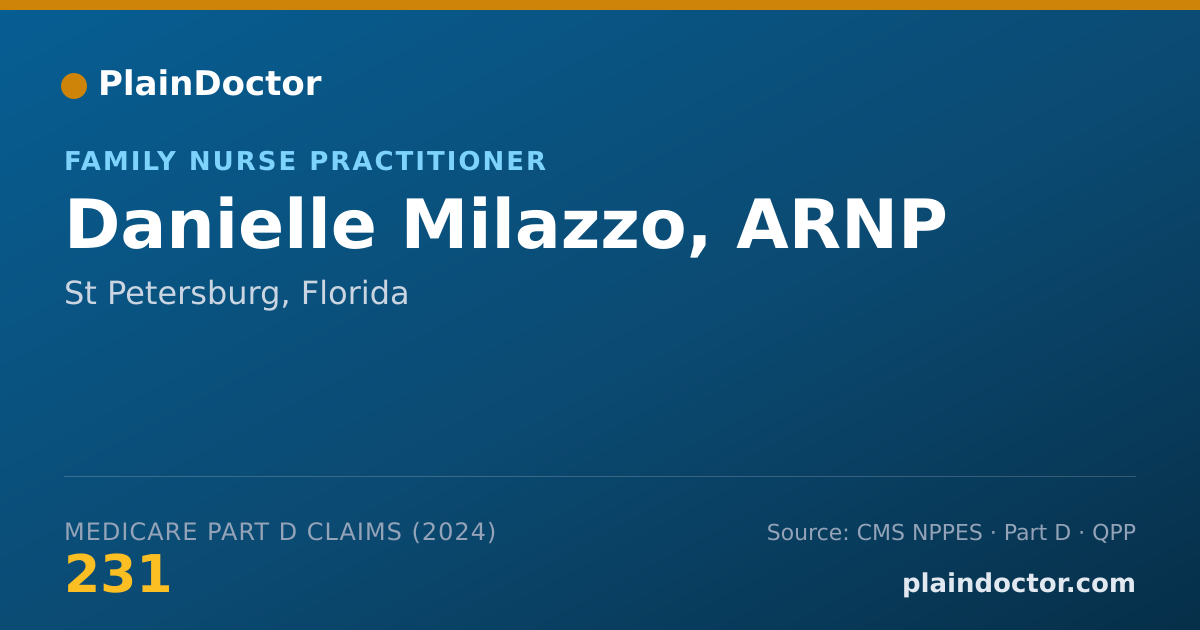 Shareable card for Danielle Milazzo, ARNP - Family Nurse Practitioner, St Petersburg, FL