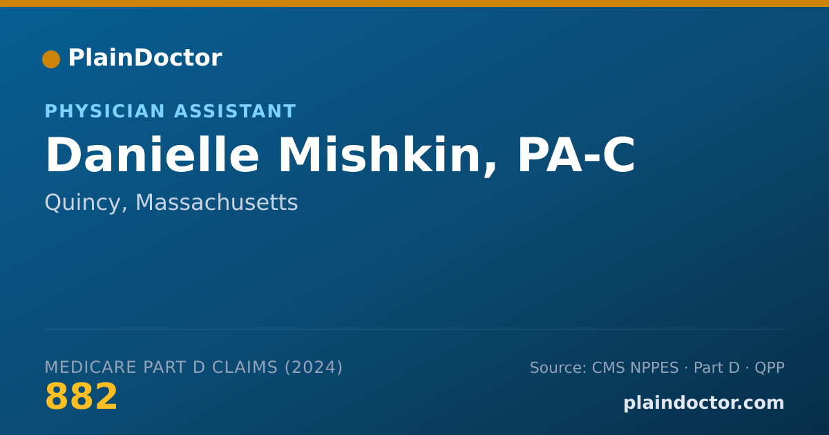 Shareable card for Danielle Mishkin, PA-C - Physician Assistant, Quincy, MA