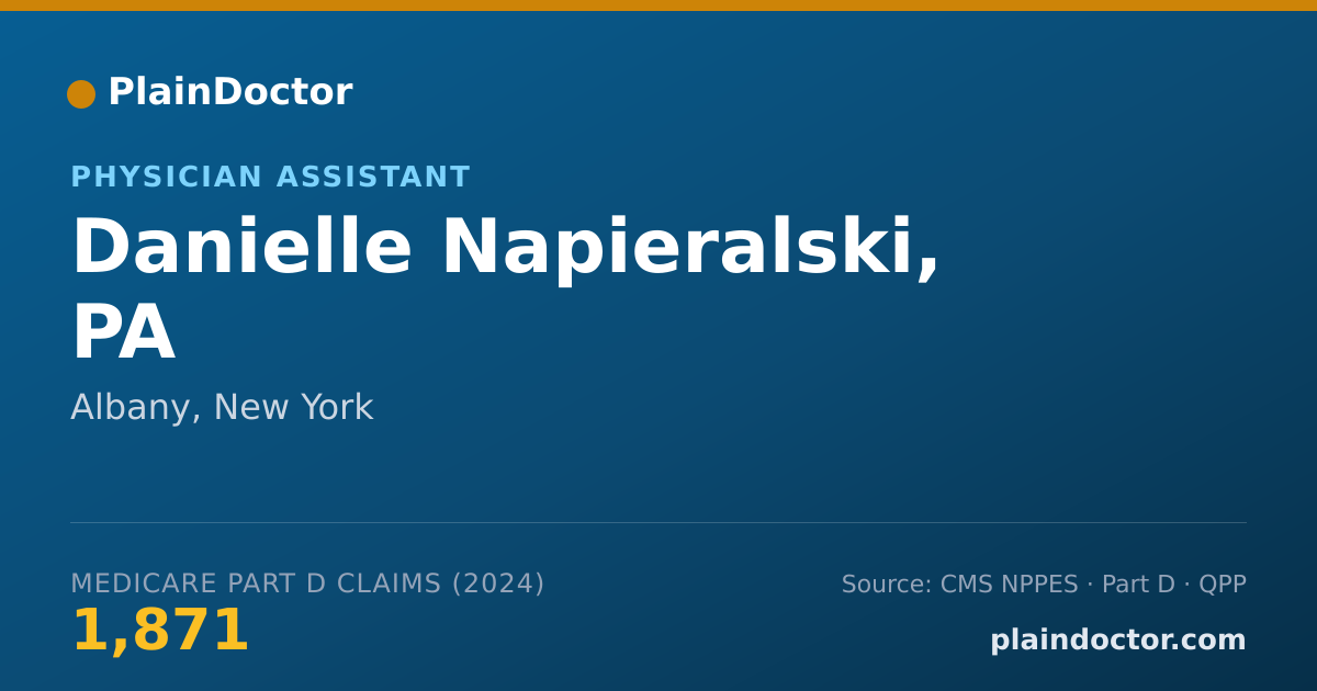Shareable card for Danielle Napieralski, PA - Physician Assistant, Albany, NY