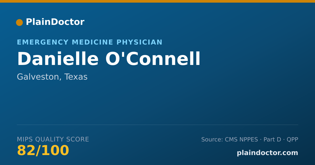 Shareable card for Danielle O'Connell - Emergency Medicine Physician, Galveston, TX