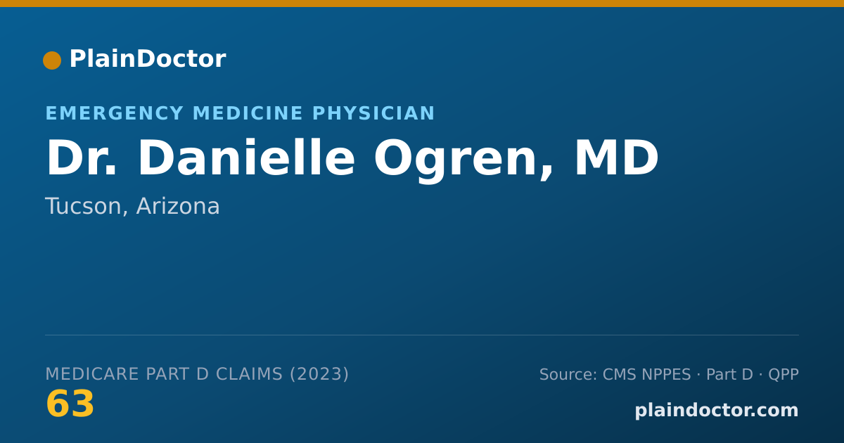 Shareable card for Danielle Ogren, MD - Emergency Medicine Physician, Tucson, AZ