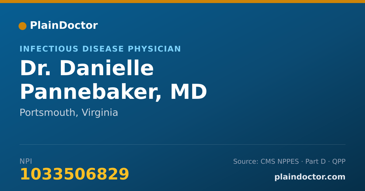 Shareable card for Danielle Pannebaker, MD - Military Health Care Provider, Portsmouth, VA