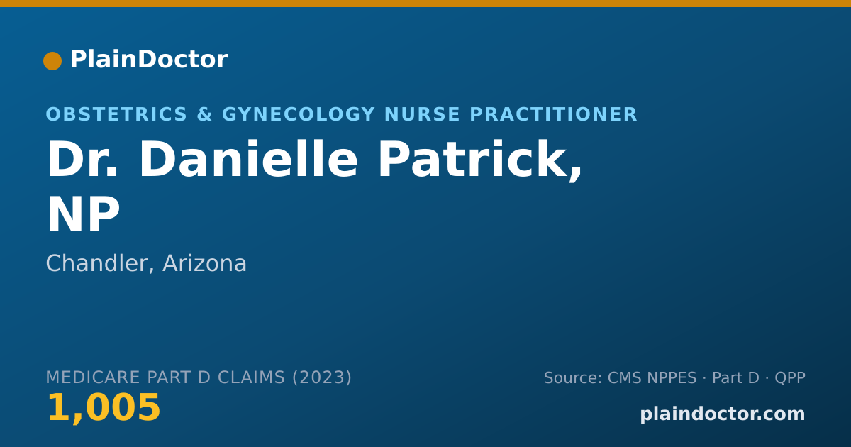 Shareable card for Danielle Patrick, NP - Obstetrics & Gynecology Nurse Practitioner, Chandler, AZ