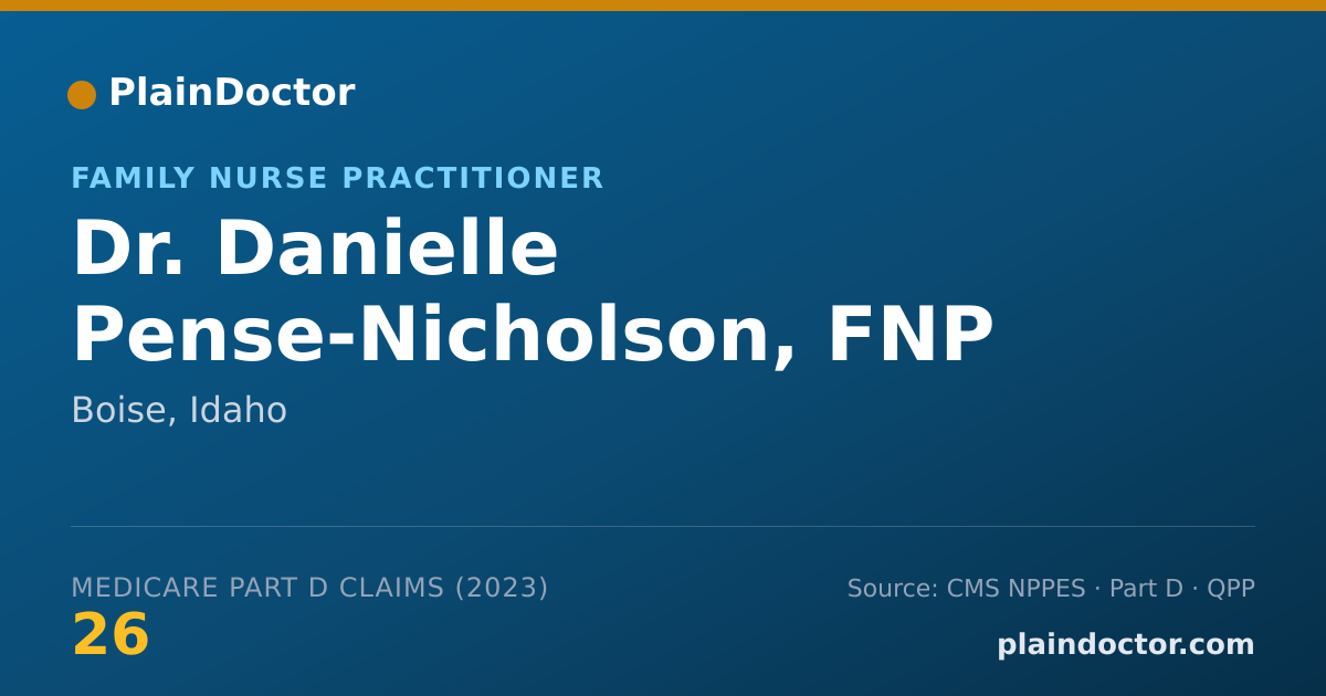 Shareable card for Danielle Pense-Nicholson, FNP - Family Nurse Practitioner, Boise, ID