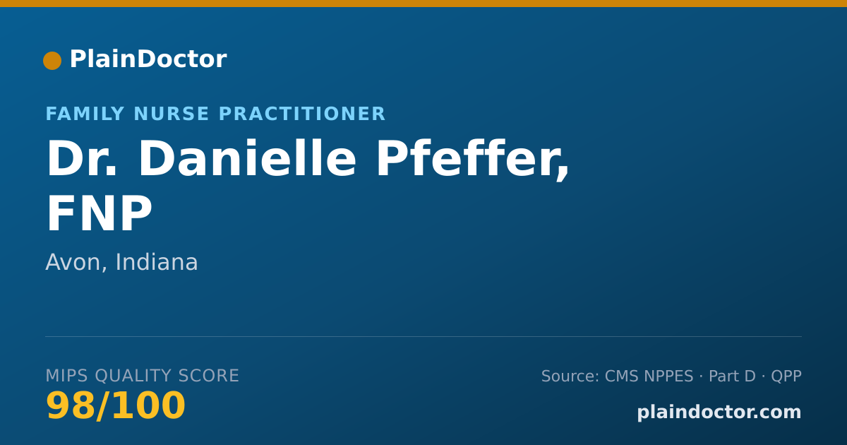 Shareable card for Danielle Pfeffer, FNP - Family Nurse Practitioner, Avon, IN