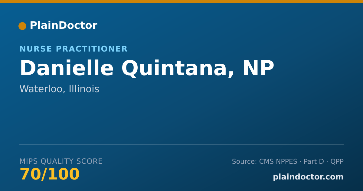 Shareable card for Danielle Quintana, NP - Family Nurse Practitioner, Waterloo, IL