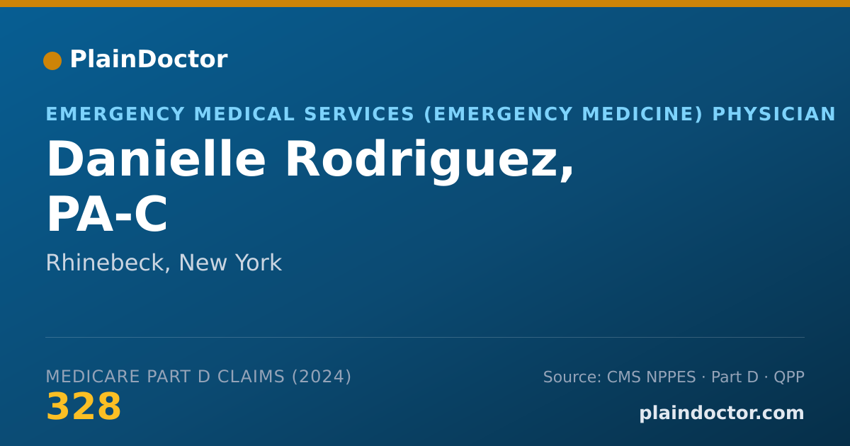 Shareable card for Danielle Rodriguez, PA-C - Emergency Medical Services (Emergency Medicine) Physician, Rhinebeck, NY