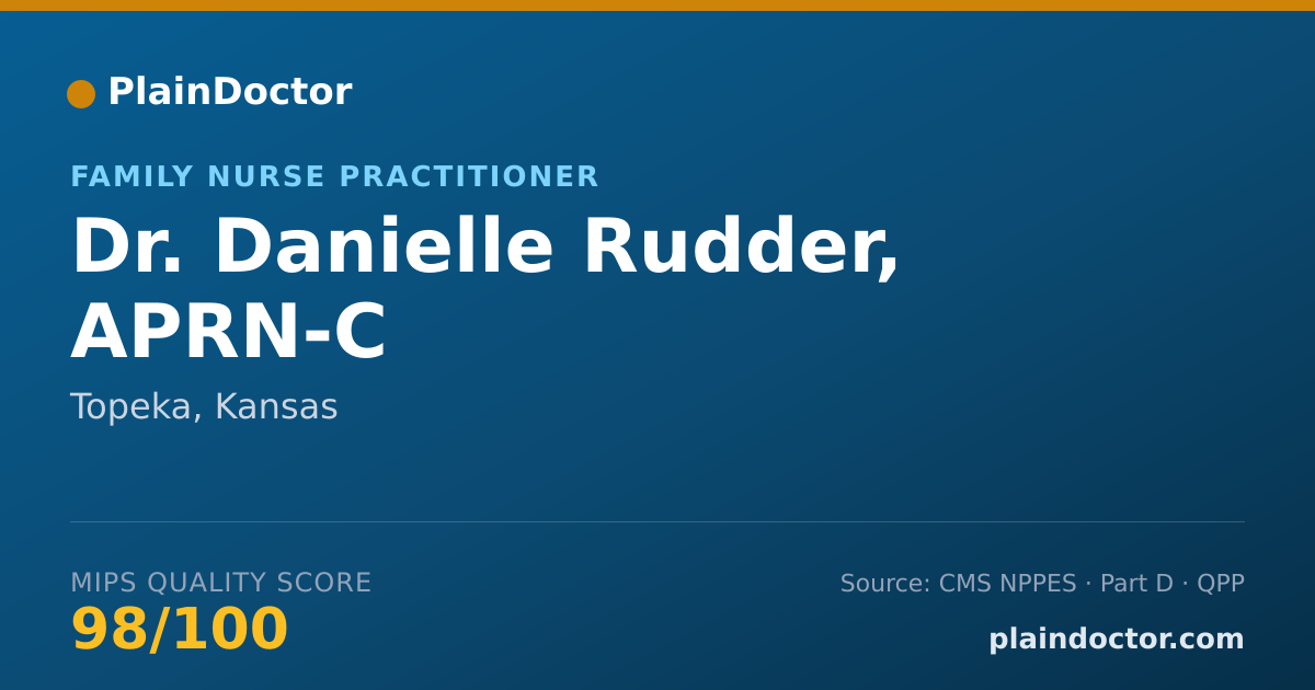 Shareable card for Danielle Rudder, APRN-C - Family Nurse Practitioner, Topeka, KS