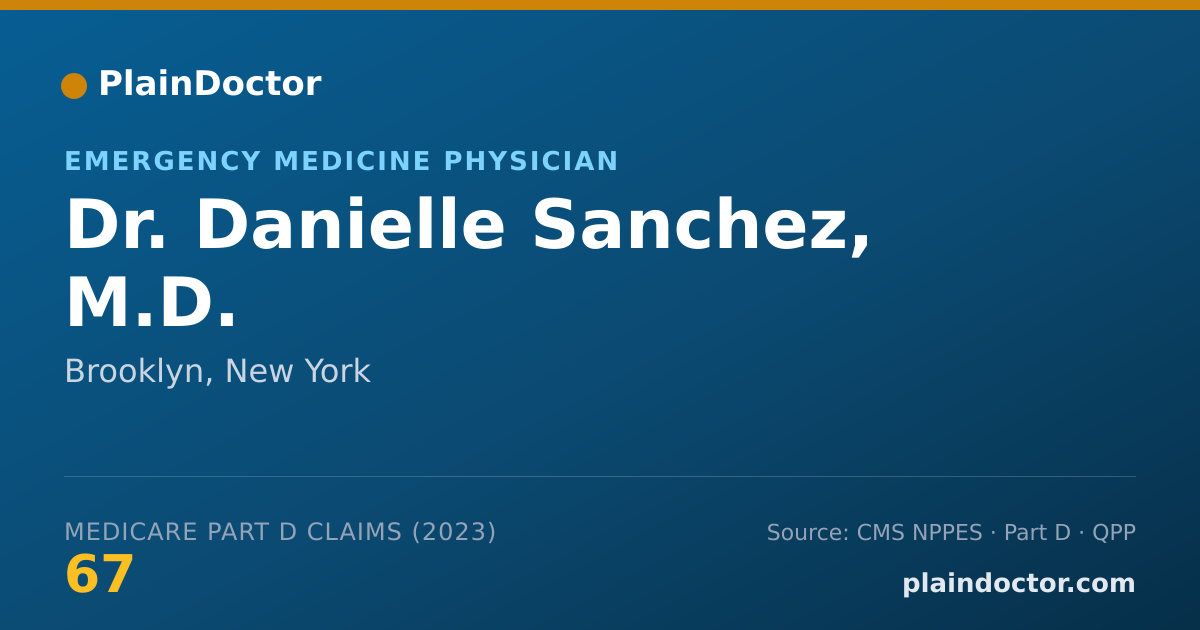 Shareable card for Danielle Sanchez, M.D. - Emergency Medicine Physician, Brooklyn, NY