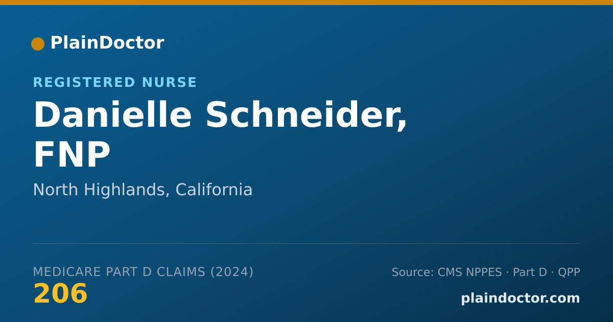 Shareable card for Danielle Schneider, FNP - Registered Nurse, North Highlands, CA