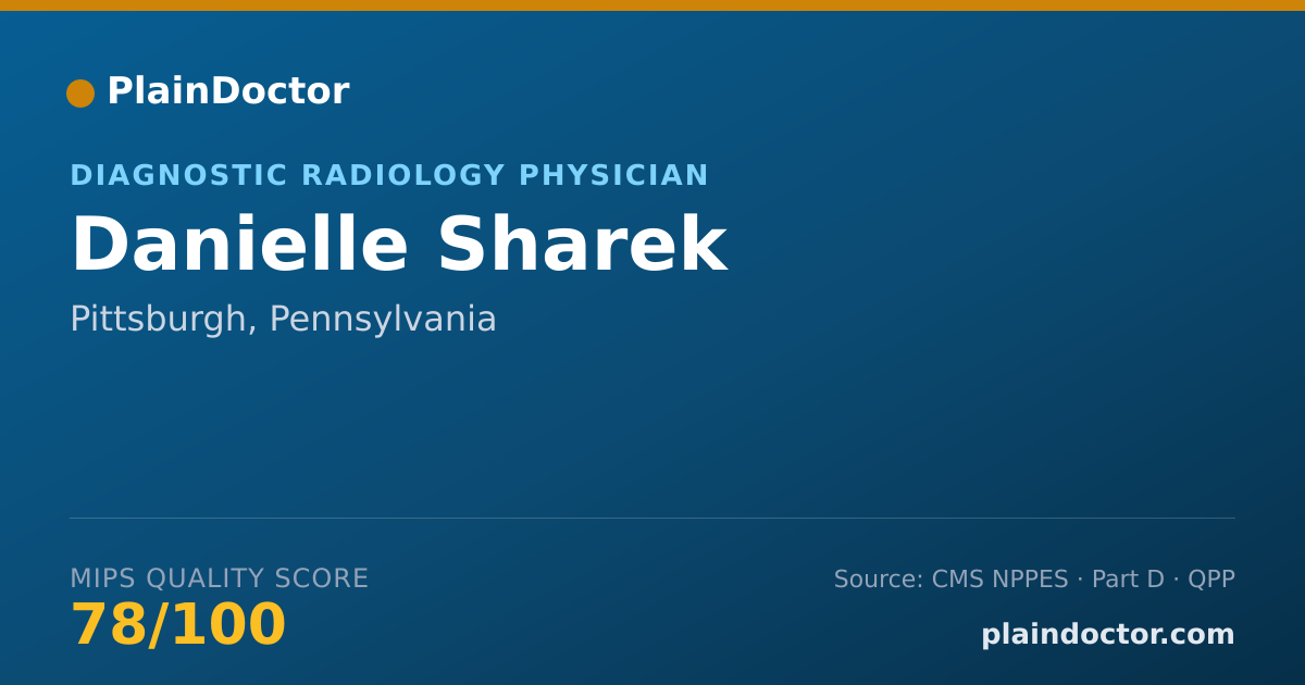 Shareable card for Danielle Sharek - Diagnostic Radiology Physician, Pittsburgh, PA