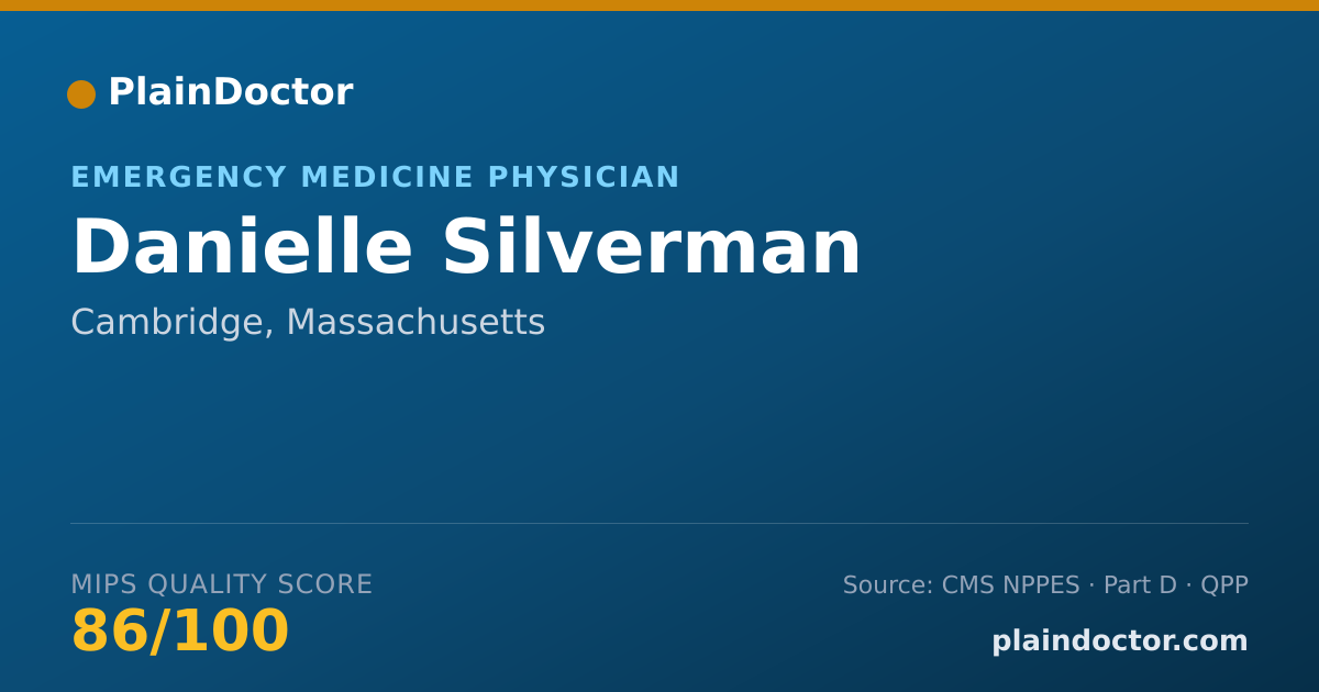 Shareable card for Danielle Silverman - Emergency Medicine Physician, Cambridge, MA