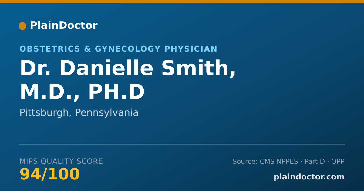 Shareable card for Danielle Smith, M.D., PH.D - Obstetrics & Gynecology Physician, Pittsburgh, PA