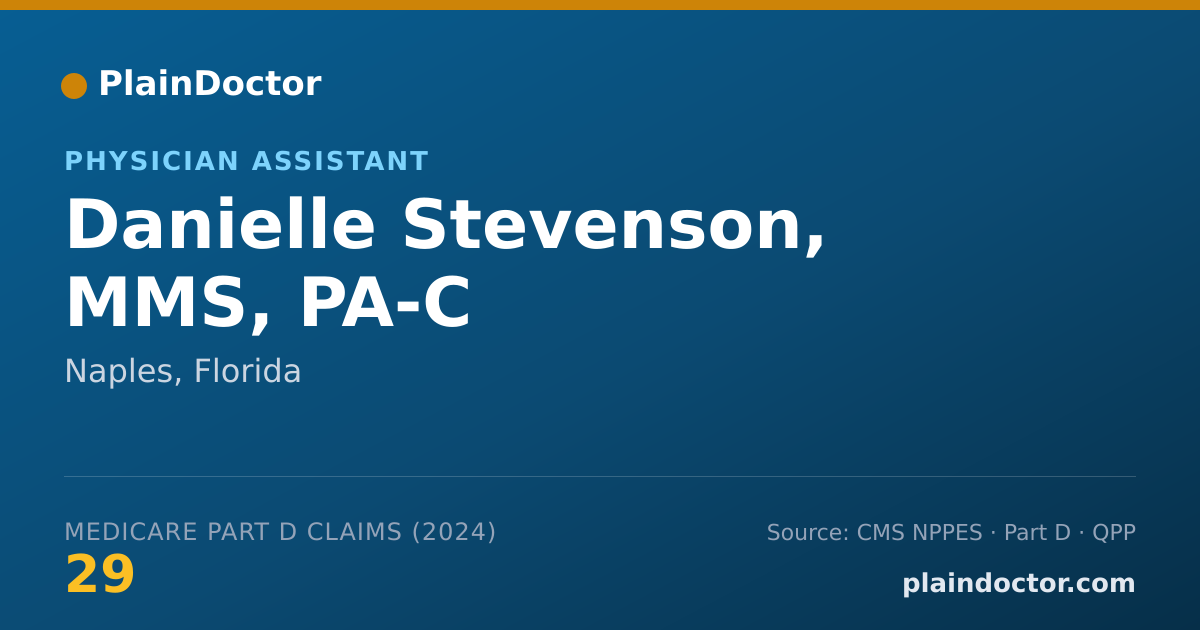 Shareable card for Danielle Stevenson, MMS, PA-C - Physician Assistant, Naples, FL